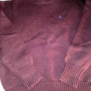Vintage Wool Maroon Ralph Lauren Polo Sweater